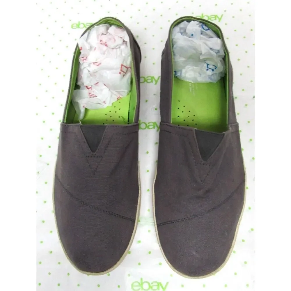 Tom's men's size 13 gray grey loafers sneakers comfort shoes